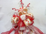 Gingerbread tree topper, ribbon tree topper