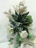 Sage Green tree topper, bow Christmas tree topper