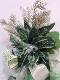 Sage Green tree topper, bow Christmas tree topper