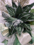 Sage Green tree topper, bow Christmas tree topper