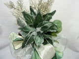 Sage Green tree topper, bow Christmas tree topper