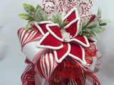 Red and White tree topper, Poinsettia tree topper