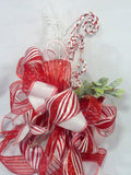 Red and White tree topper, Poinsettia tree topper