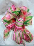 Pink Tulip wreath bow