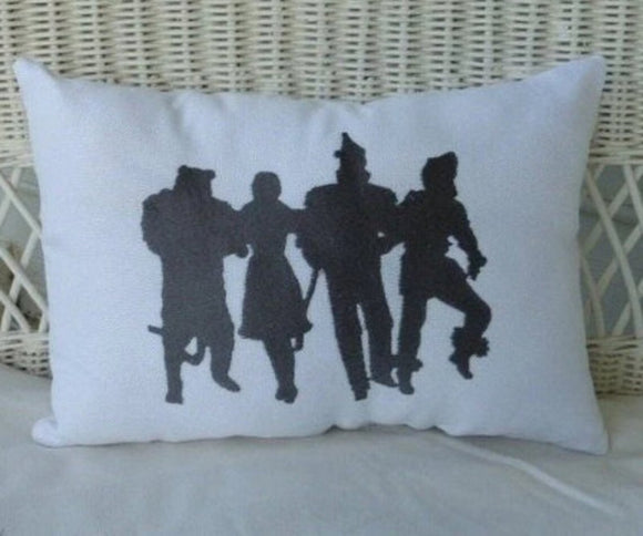 Wizard of OZ Pillow cover, Embroidered Wizard of Oz pillow