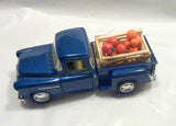 Blue Farmhouse Truck, Diecast truck decor, 1955 Chevy - Farmhouse decor, metal truck, red truck decor