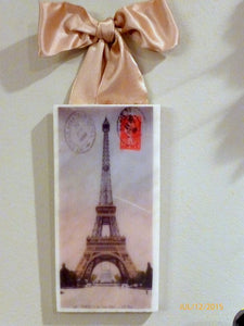 Subway tile sign - Paris pictures - Eiffel Tower - Paris Postcard - Julie Butler Creations