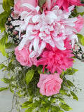 Rose Door Swag - Spring swag - Summer swag - Wreaths - Front door decor - Julie Butler Creations