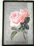 Paris Rose sign, Wood Plaque, French Country decor