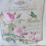 Paris butterfly pillow - French themed accent pillow - French Country decor - French perfume ads - Julie Butler Creations