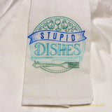 Flour Sack Towels - Embroidered kitchen towel - Tea Towel - embroidered Towels - Kitchen towel - Julie Butler Creations