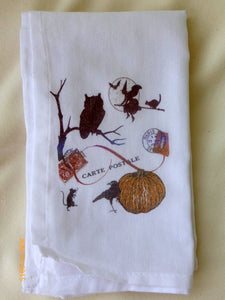 Halloween Flour Sack Towel - Tea Towel - Flour Sack Towel - Kitchen towel - Hostess Gift - Julie Butler Creations