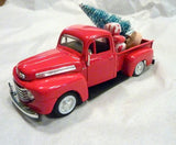 Red Farmhouse Truck, Diecast truck decor, Christmas Truck decorations, Metal truck, red truck decor