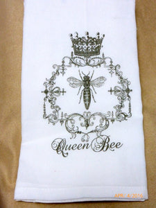 Queen Bee Towel - Flour Sack Towel -Paris Kitchen towel - Tea towel -kitchen towel - Julie Butler Creations
