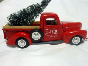 Farmhouse Truck, 8 inch Red Diecast truck, Vintage 1940 Ford Truck