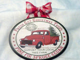 Red truck Christmas decorations,  Red truck Christmas Tree sign, Red Truck decor - Julie Butler Creations