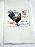 Rooster Flour Sack Towel - Kitchen towel - Hostess Gift - 100% cotton - Julie Butler Creations