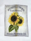 Sunflower Flour Sack Towel - Kitchen towel - Hostess Gift - dish towel - Julie Butler Creations