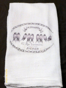 Flour Sack Towel - Bird Towel - Kitchen towel - Tea towel - dish towel - 100% cotton - Julie Butler Creations