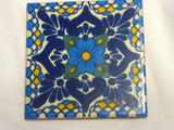 Mexican tile Coasters, Decorative tile coasters, set of 4