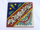 Hand painted Mexican tile coasters, Set of 4 Talavera tile Coasters