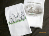 Easter towels - Flour Sack Towel - Bunny Towel - towel - Tea Towels - Kitchen towel - Hostess Gift - Julie Butler Creations