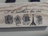 Paris subway tile sign - Paris - French decor - Id Rather Be in Paris - Eiffel Tower - Julie Butler Creations