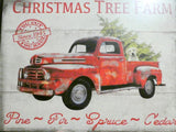 Red Truck sign, Red truck Christmas Tree Farm, wood wall art, Red Truck decor, Farmhouse decor