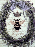 Queen Bee sign, Wood Plaque, Paris sign, Lavender wall decor, French Country decor