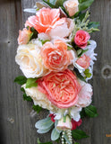 Coral Wedding Flowers - Wedding Arch - Wedding Arbor Decorations - Wedding decorations - Julie Butler Creations
