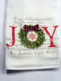 Christmas Flour Sack Towels - Kitchen towel - Hostess Gift - dish towel - Farmhouse Christmas towel