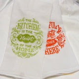 Embroidered kitchen towels - Flour sack towels - Tea Towel - embroidered Towels - Kitchen towel - Julie Butler Creations