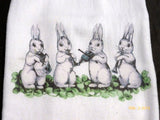 Easter towels - Flour Sack Towel - Bunny Towel - towel - Tea Towels - Kitchen towel - Hostess Gift - Julie Butler Creations