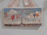 Hot Air Balloon subway tile sign - Paris - 3x6 Stone tile - Vintage French - Julie Butler Creations