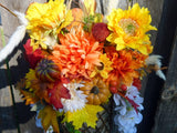 Fall Wall Pocket, Fall Wreath, Fall floral basket, Fall Door decorations