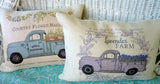 Burlap Truck Pillow Cover, Burlap Pillow cover, Vintage truck pillow, Farmhouse pillow cover - Julie Butler Creations