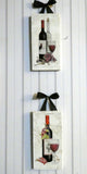 Subway tile sign - Red wine - Christmas gift - Decorative tile sign - Rooster label - Julie Butler Creations