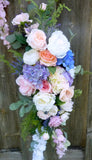 Pastel Wedding Flowers , Wedding Arbor Flowers
