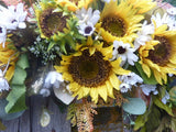 Sunflower Wedding flowers, Sunflower corner swags, Wedding Arch Flowers