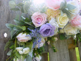 Pastel Wedding Flowers , Wedding Arbor Flowers