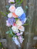 Pastel Wedding Flowers , Wedding Arbor Flowers