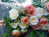 Wedding Arch Flowers, Wedding Flowers, Coral Wedding Arbor Decorations - Julie Butler Creations