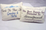 Grandparents Pillow cover - Parents pillow - Embroidered pillow cover - Julie Butler Creations