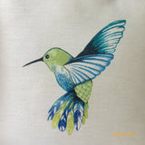 Hummingbird Pillow cover - Extra Large floor pillows - Accent pillow covers - pillow covers - Julie Butler Creations