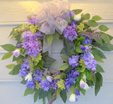 Purple Lilac Wreath - Spring wreaths - door wreaths - Summer Wreaths - Front door decor - Julie Butler Creations