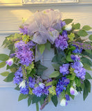 Purple Lilac Wreath - Spring wreaths - door wreaths - Summer Wreaths - Front door decor - Julie Butler Creations