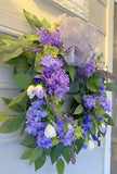 Purple Lilac Wreath - Spring wreaths - door wreaths - Summer Wreaths - Front door decor - Julie Butler Creations