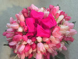 Tulip Memorial Spray - Cemetery flowers - Gravesite spray - Sympathy flowers - Headstone spray - Julie Butler Creations