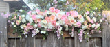 Wedding Arch Flowers, Pink and White Wedding Flowers, Wedding Decorations, Wedding arch swag - Julie Butler Creations