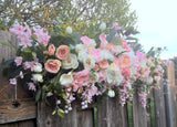 Wedding Arch Flowers, Pink and White Wedding Flowers, Wedding Decorations, Wedding arch swag - Julie Butler Creations